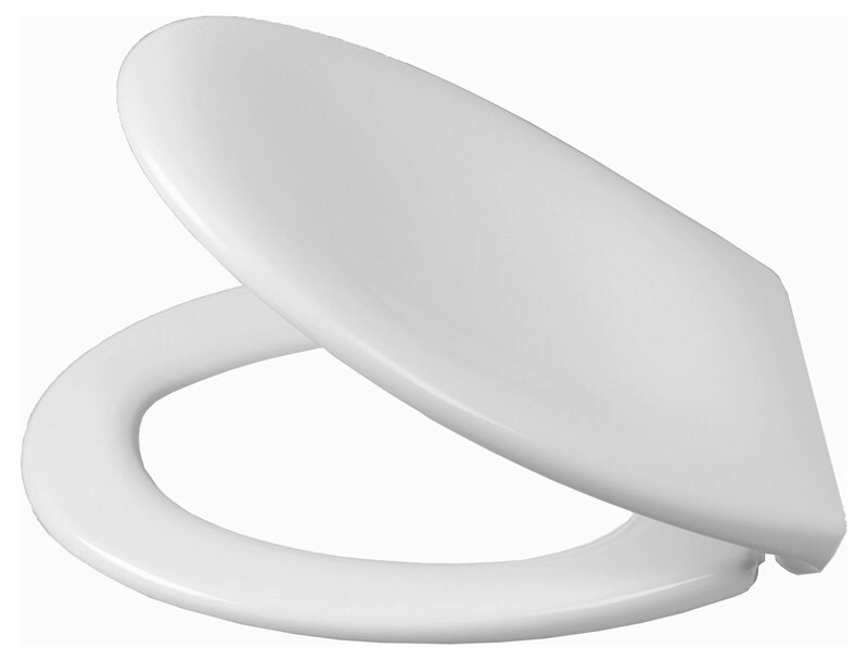 Белое сиденье незатейливой формы впишется в любой дизайн