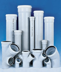 Канализационные трубы и фасонные элементы канализационной системы